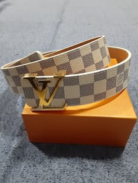 Image 2 of LV Belt White 