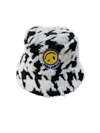Black and white Sherpa bucket hat 