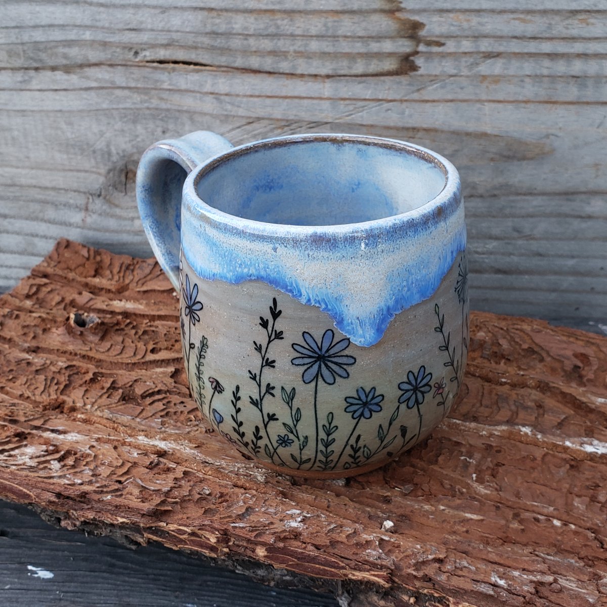 Image of 12-14oz. Meadow Walker mug, Medium, Brown stoneware