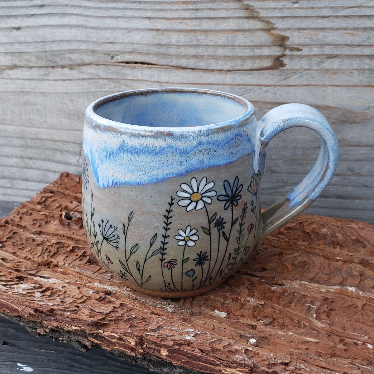 Image of 12-14oz. Meadow Walker mug, Medium, Brown stoneware