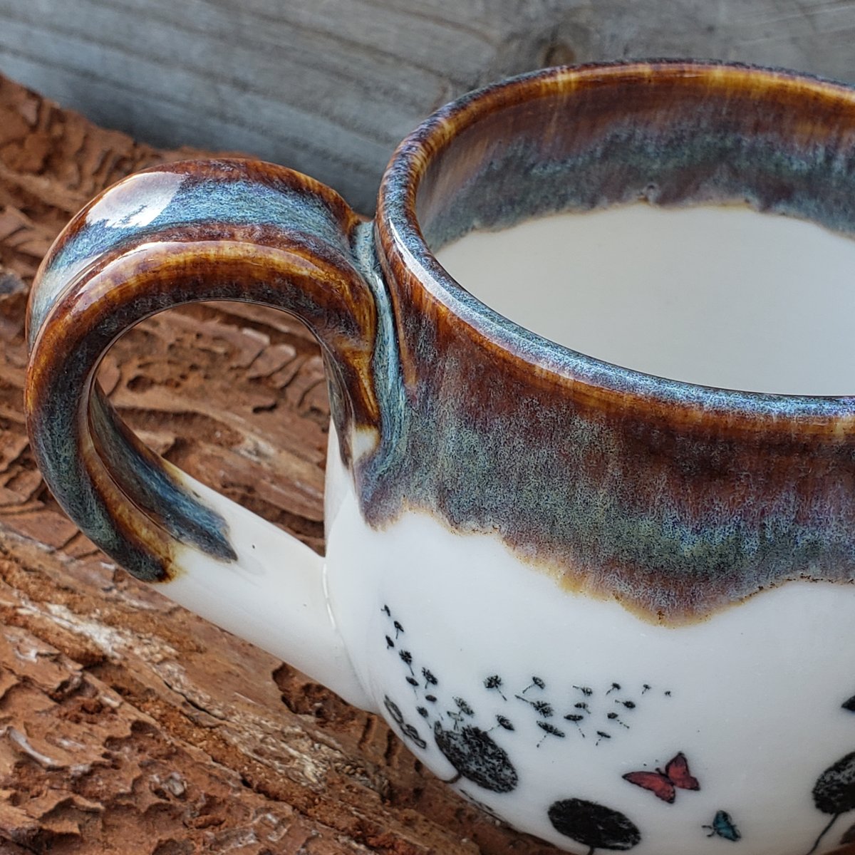 Image of 10oz. Butterfly Friends mug, Porcelain