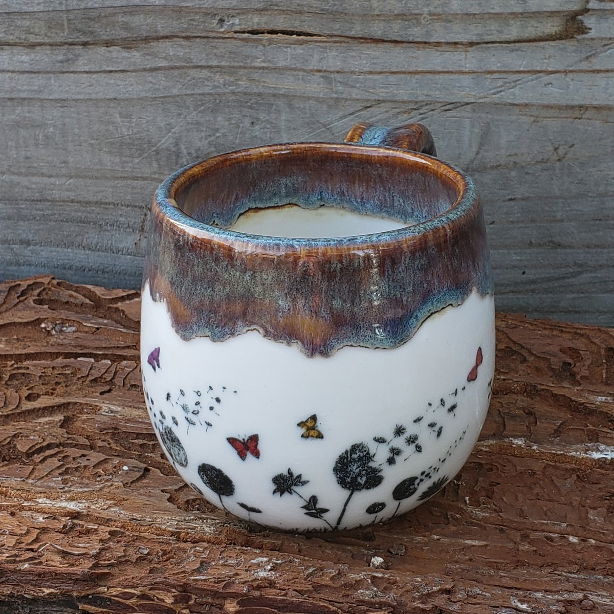 Image of 10oz. Butterfly Friends mug, Porcelain #2