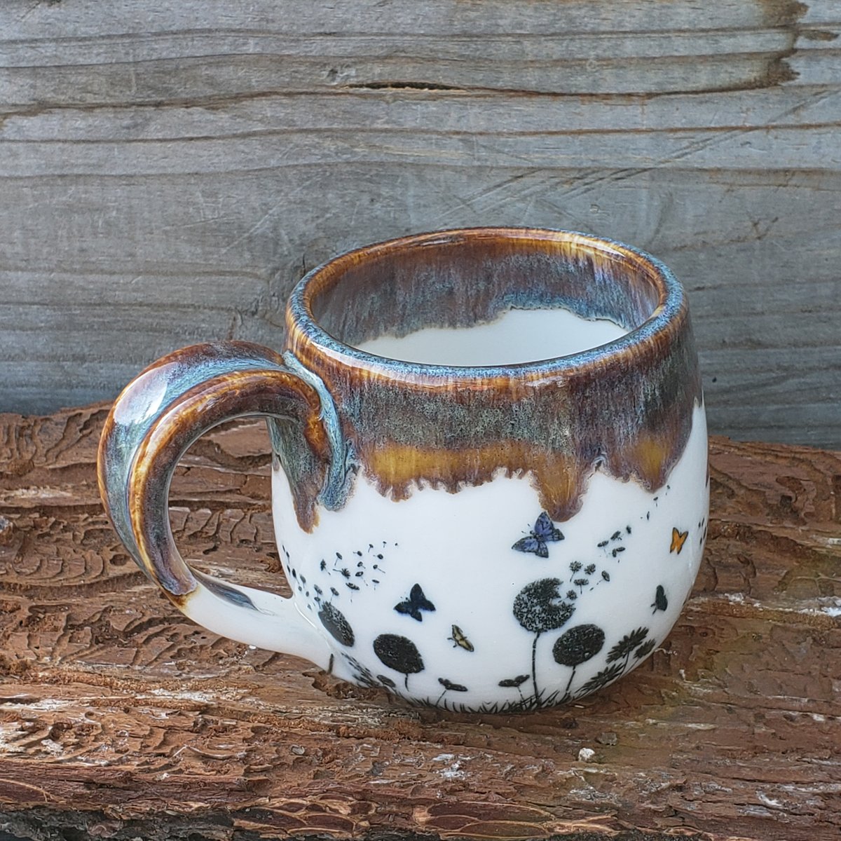 Image of 10oz. Butterfly Friends mug, Porcelain #2