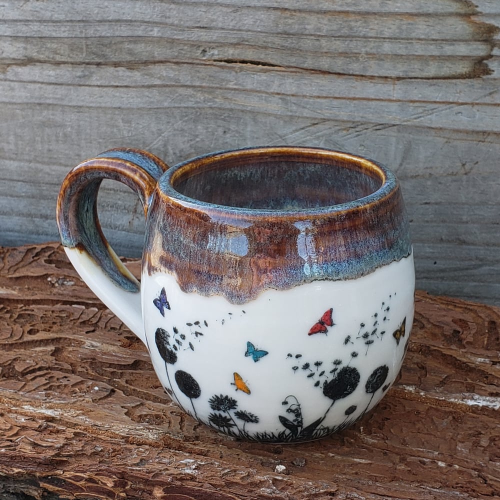 Image of 10oz. Butterfly Friends mug, Porcelain #3