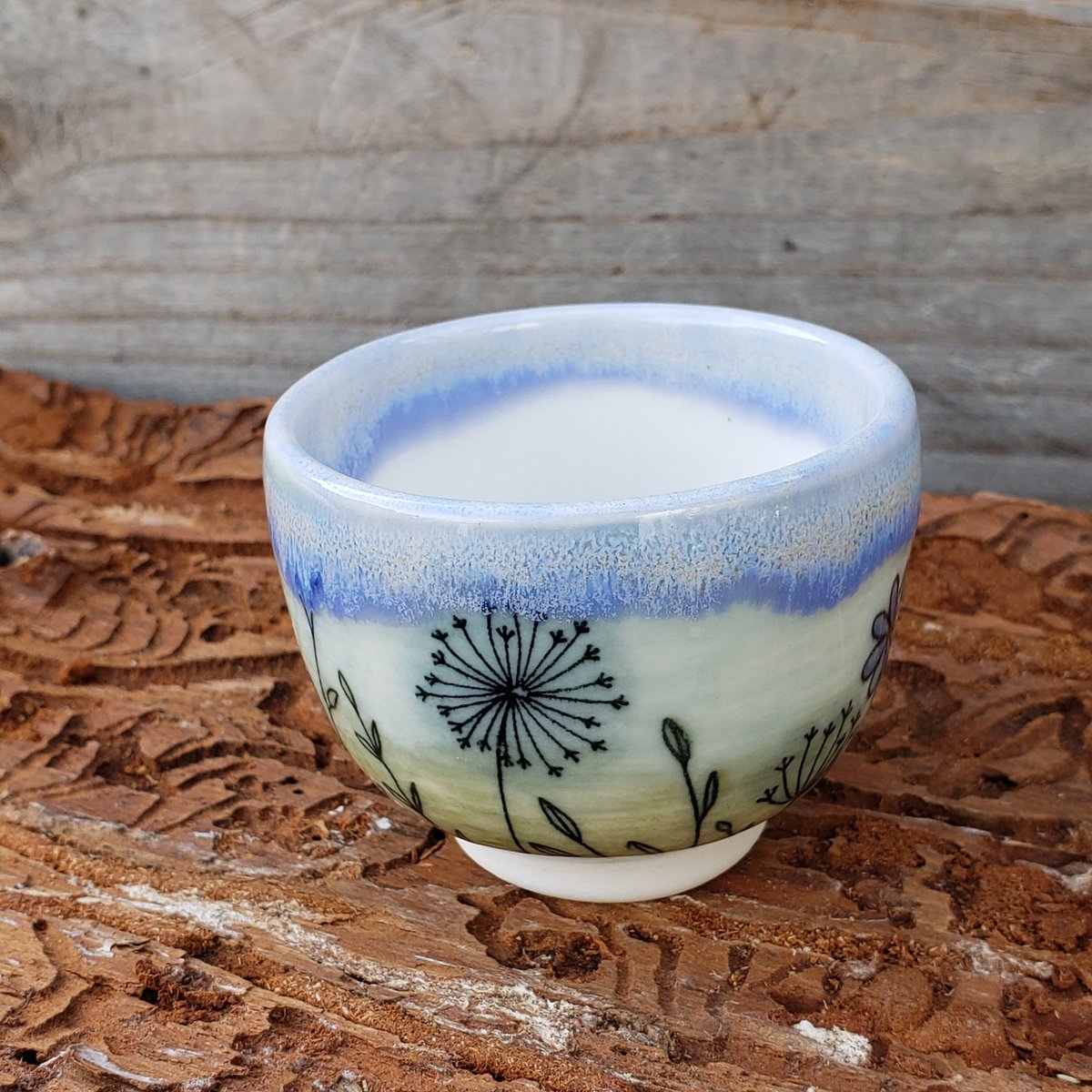 Image of 45ml Meadow Walker tiny teacup, Porcelain #1