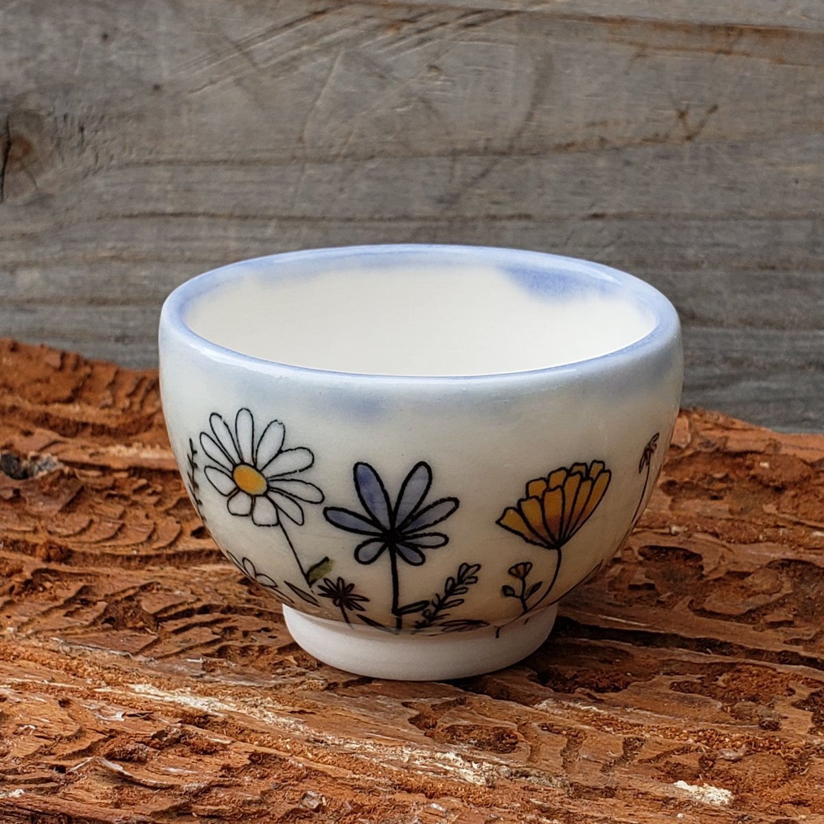 Image of 45ml Meadow Walker tiny teacup, Porcelain #2