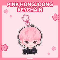 PREORDER - ATEEZ Pink Hongjoong Keychain