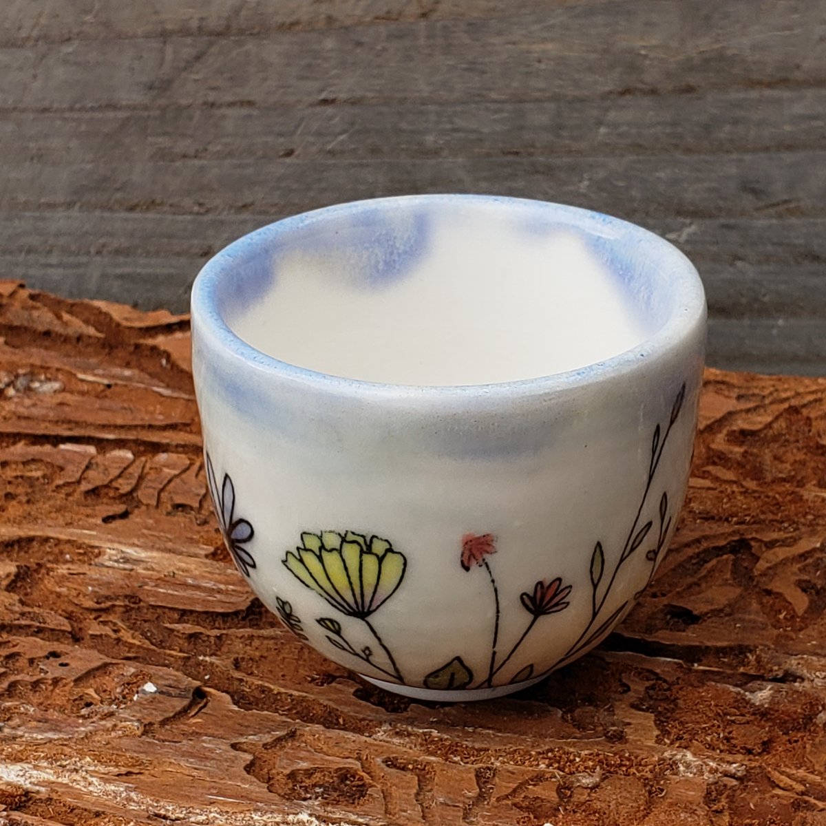 Image of 45ml Meadow Walker tiny teacup, Porcelain #3