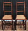 A Pair Of Edwardian Solid Oak Bergere Hall/Bedroom/Occasional Chairs