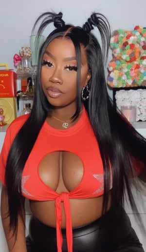 Image of Straight Jet Black 9”x6” Closure Wig in 24”