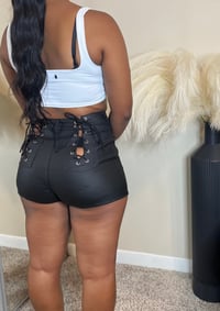 Outside Leather Shorts