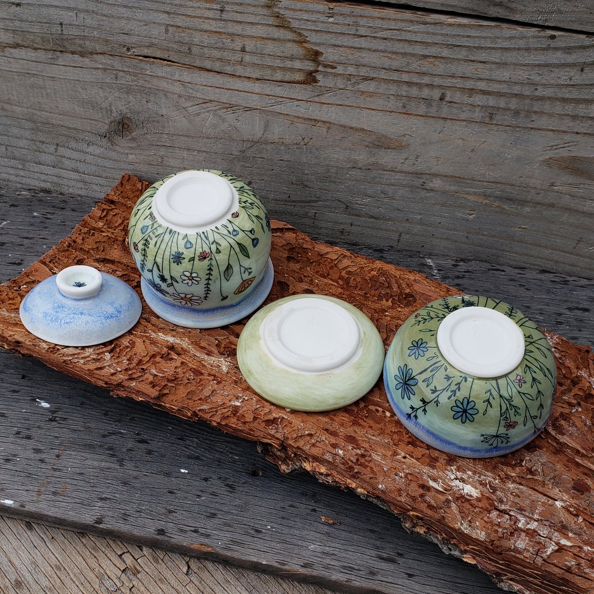 Image of 130ml Gaiwan Set: Meadow Walker, Porcelain