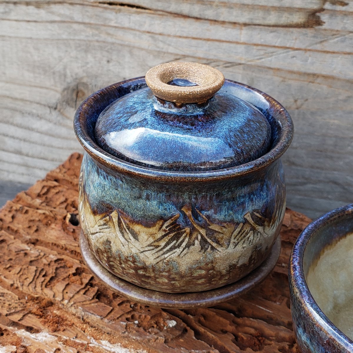 Image of 140ml Gaiwan Set: Nestled in the Woods, Brown stoneware