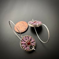 Image 5 of Pierced Disc Micro Mosaic Earrings