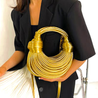 Gold knotted  Luxury Bag 