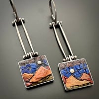 Image 1 of Lapis Sky Mountain Earrings 