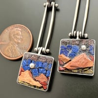 Image 2 of Lapis Sky Mountain Earrings 