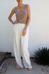 Silk/Satin Flair Pant White