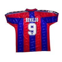 Image 2 of Barcelona Home Shirt 1995 - 1997 (XL) Ronaldo 9  - Player Issue