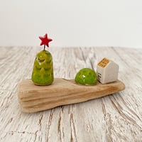 Image 4 of Driftwood and Ceramic House with Trees