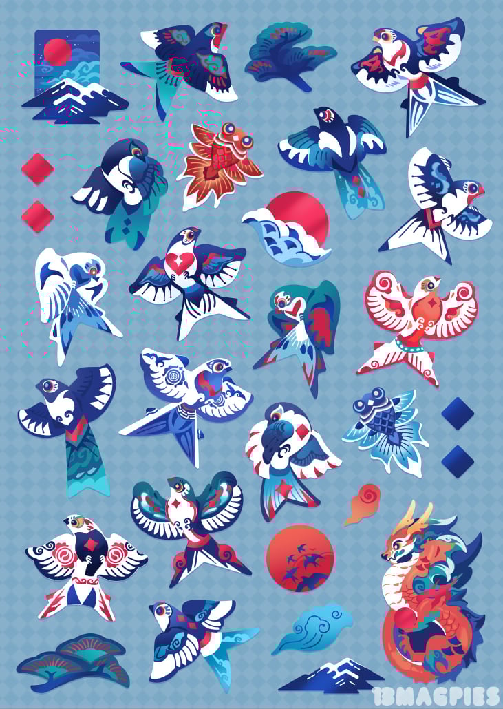 Swallow Kites - Sticker Sheet