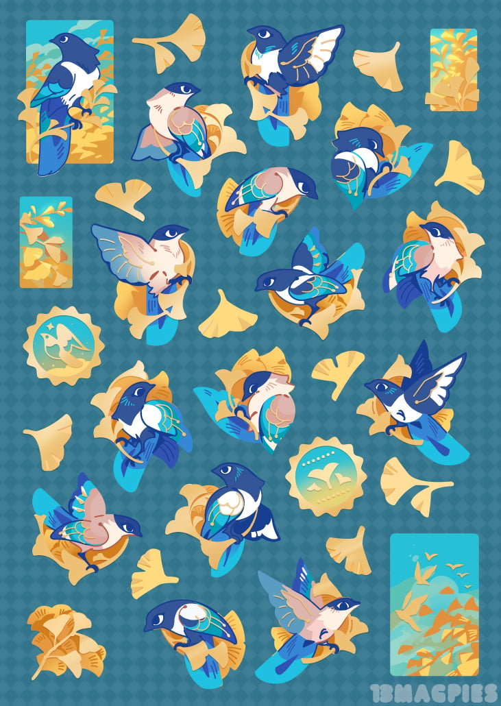 Magpie&Ginkgo - Sticker Sheet