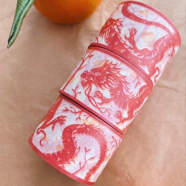 Jianzhi Dragons Washi Tape