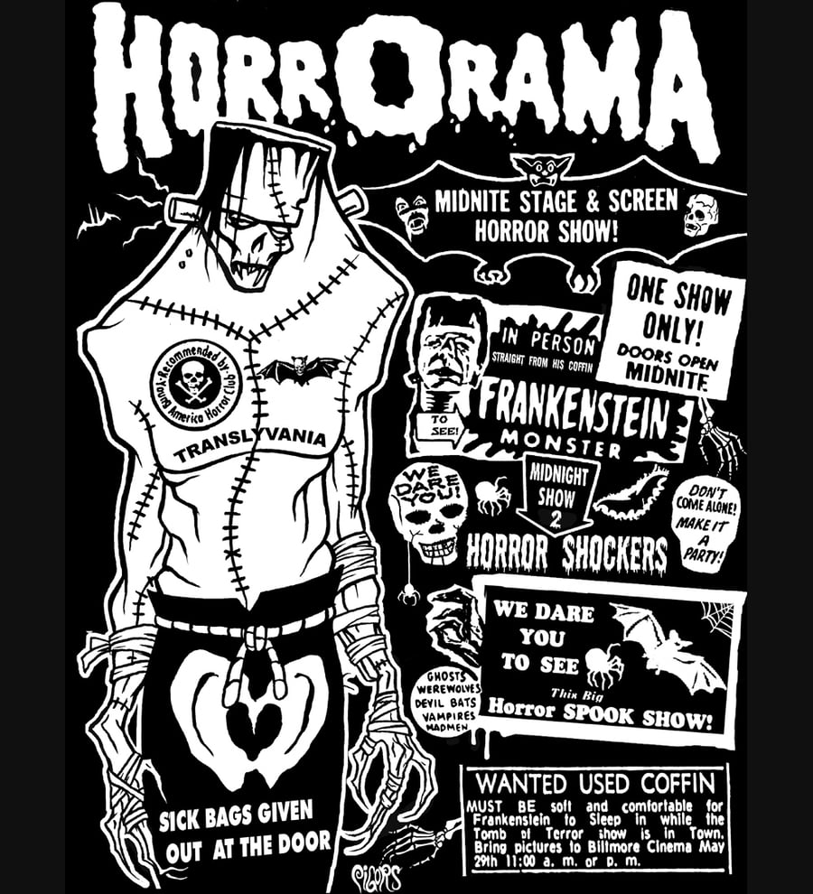 Image of preorder HORRORAMA Mens shirt - ships MAY 17TH 