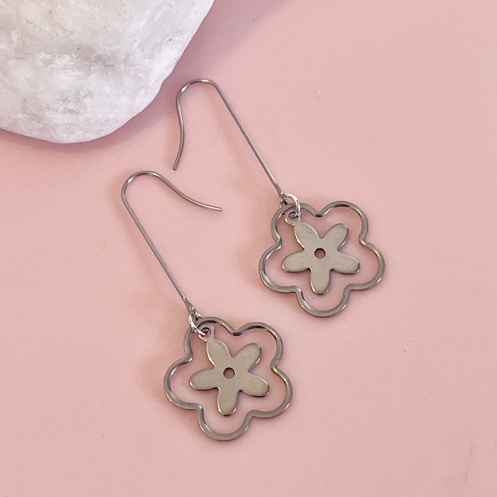 Image of Double flower silver drops