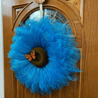 Image 2 of Turquoise Sunflower Wreath