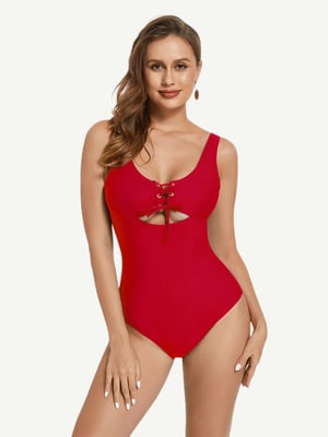 One-Piece Shapewear Swimsuit With Cut-out Design