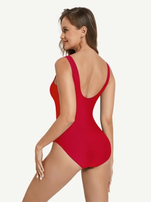 One-Piece Shapewear Swimsuit With Cut-out Design