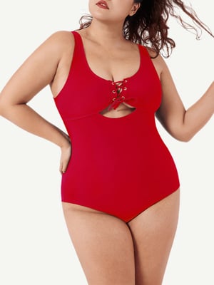 One-Piece Shapewear Swimsuit With Cut-out Design