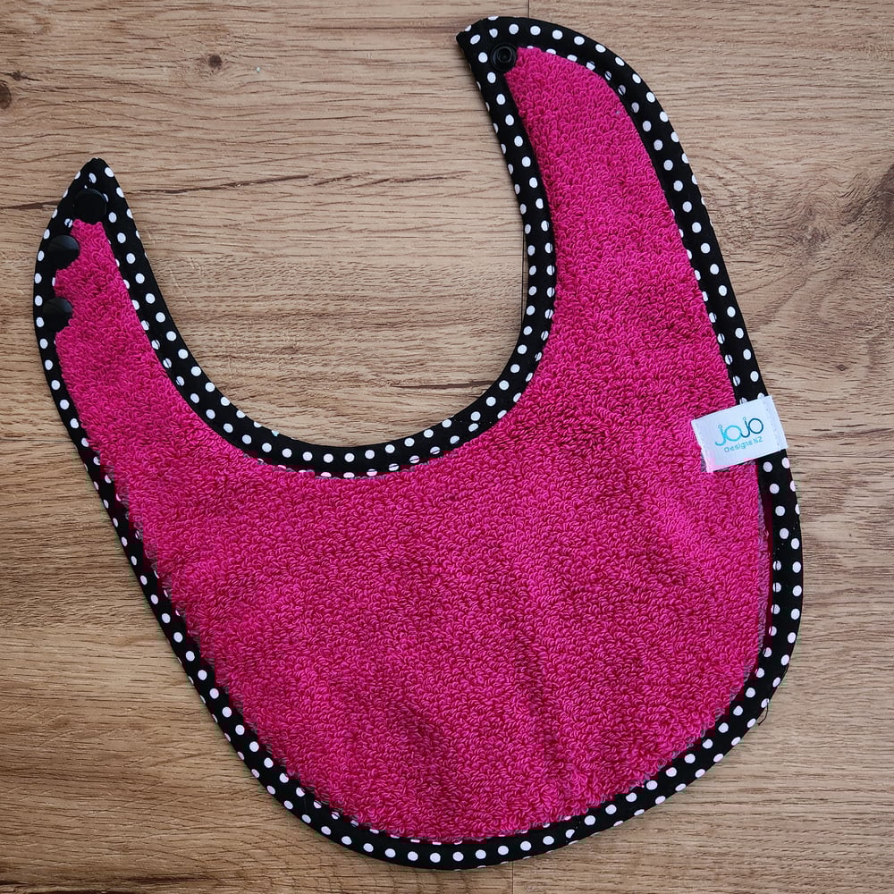 Image of Dribble Bibs - White dots 