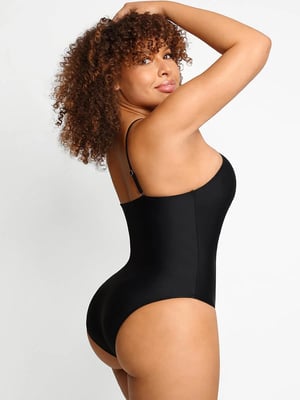 Deep Neck V Sexy Strap Shape One Piece Body Sculpting Swimsuit
