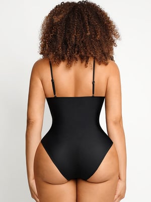 Deep Neck V Sexy Strap Shape One Piece Body Sculpting Swimsuit