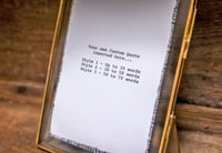 Canvas Typewriter Print- CUSTOM