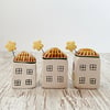 Yellow/Purple Flowers Mini Ceramic Houses