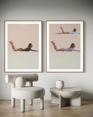 Image of Dusk Surfer  two artworks in oak