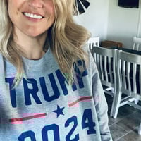 Image 5 of Trump 2024 Sweatshirt Pro Trump Unisex Sweatshirt from PatriotsCo.com