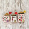 Dotty and Flowers Mini Ceramic Houses