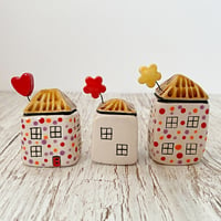 Image 3 of Dotty and Flowers Mini Ceramic Houses