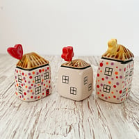 Image 4 of Dotty and Flowers Mini Ceramic Houses