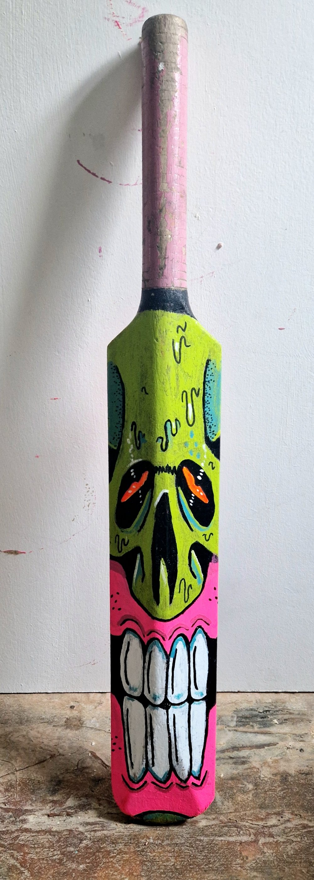 Slime Skull & Toof double sided Cricket Bat