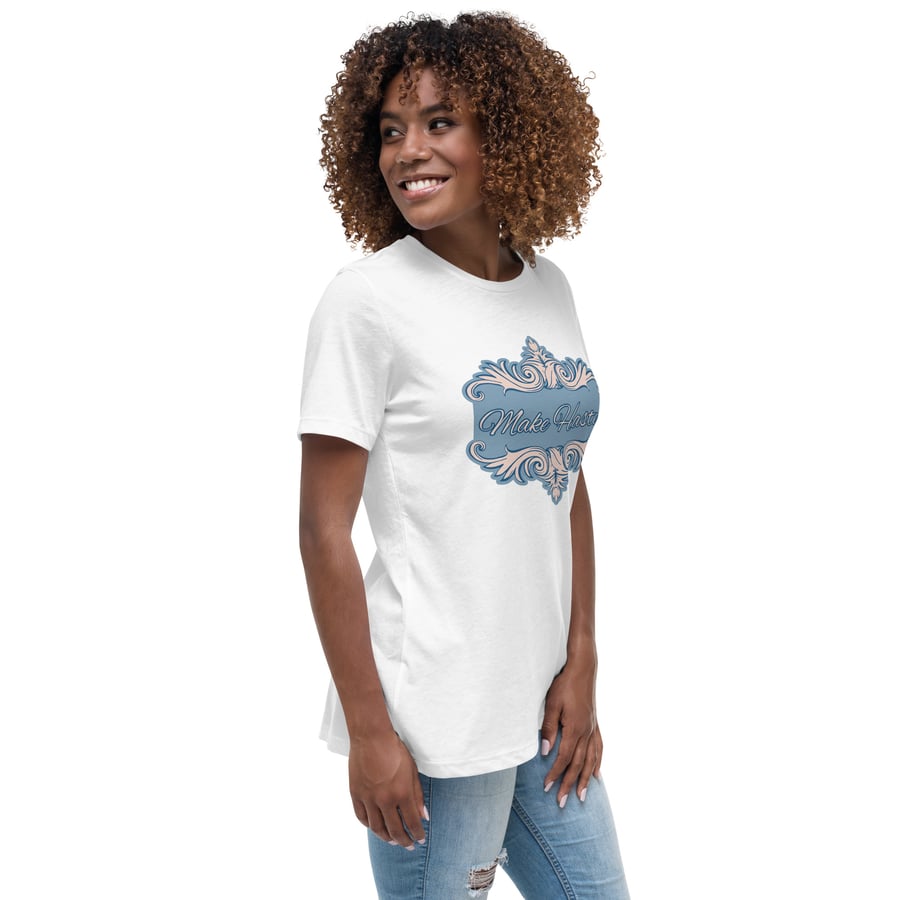 Image of Women's Relaxed T-Shirt Make haste! Bridgerton inspired 