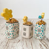 Fun Flowers and Hope Mini Ceramic Houses