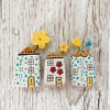 Fun Flowers and Hope Mini Ceramic Houses