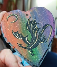 Image 1 of Medium slate dragon heart