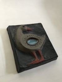 Image 2 of  Danish Modern Art Tile of a Duck by Lizzie Schnakenburg Thyssen, Signed, Circa 1970s 
