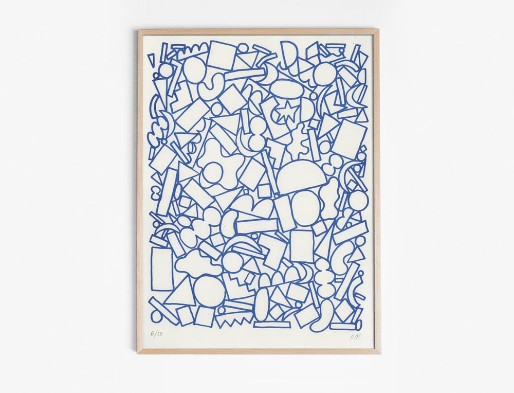 Image of BLUE SHAPES PRINT